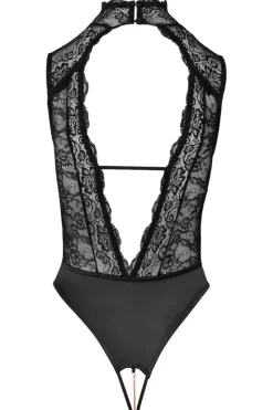 Abierta Fina Black Lace Body