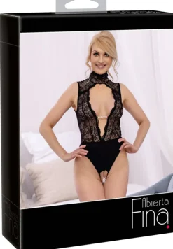Abierta Fina Black Lace Body