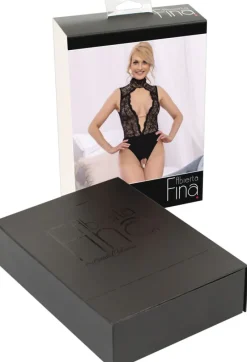 Abierta Fina Black Lace Body