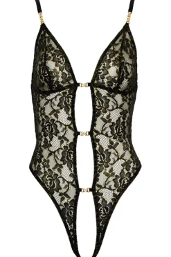 Abierta Fina Black Lace Body