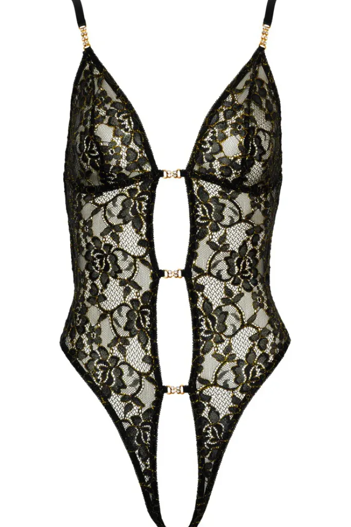 Abierta Fina Black Lace Body