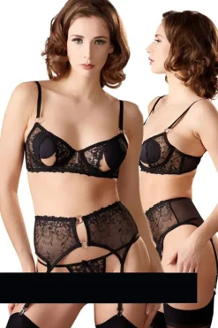 Abierta Fina Bra Set with Slits in the Cups