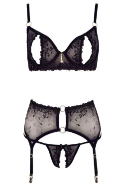 Abierta Fina Bra Set with Slits in the Cups