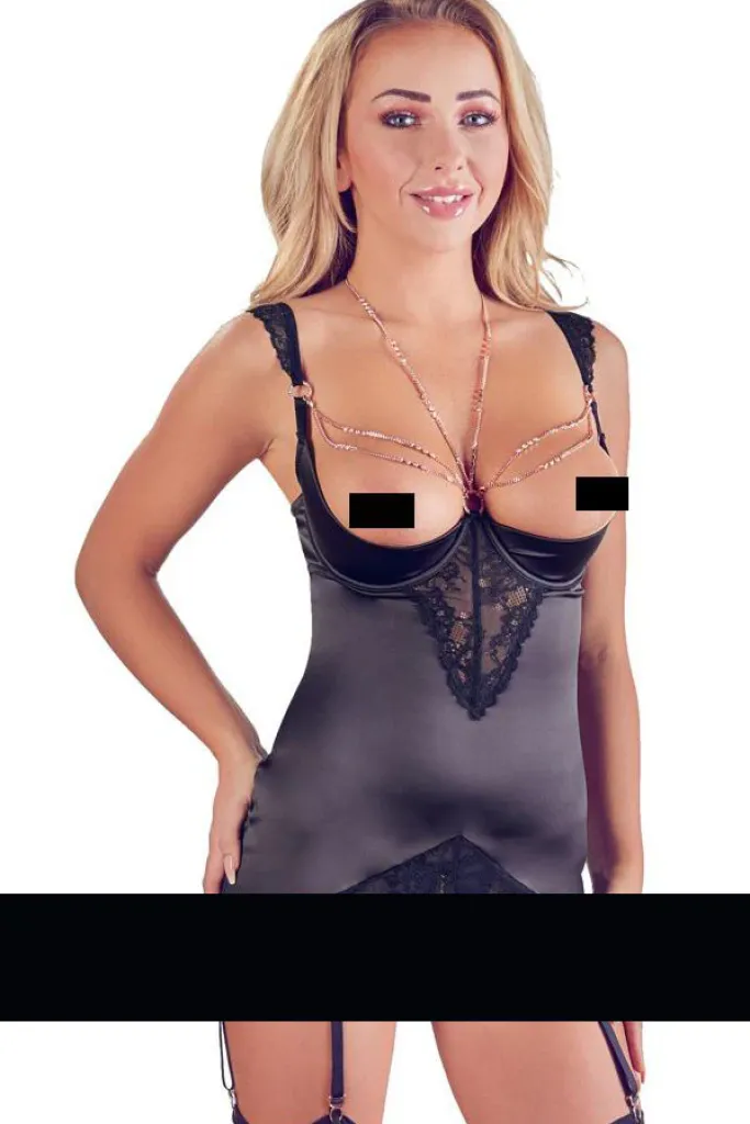 Abierta Fina Decorative Rhinestone Basque