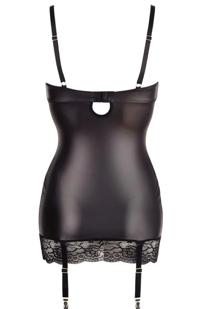 Abierta Fina Lingerie Dress with Suspender Straps