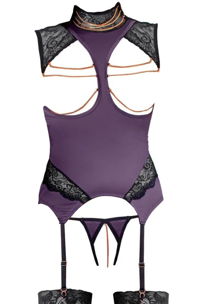 Abierta Fina Purple Basque and String