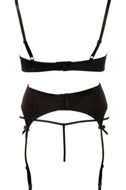 Abierta Fina Red Shelf Bra Set
