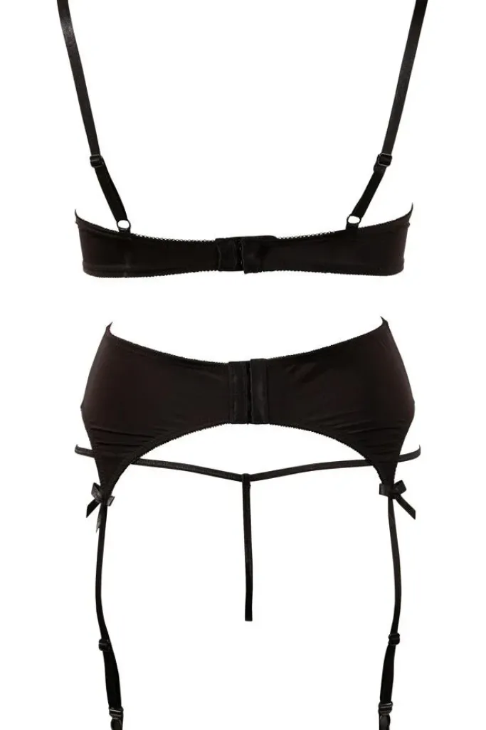 Abierta Fina Red Shelf Bra Set