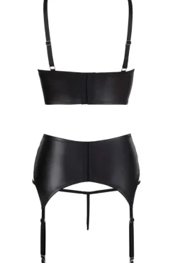 Abierta Fina Suspender Lingerie Set