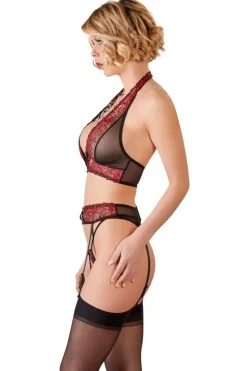 Abierta Fina Suspender Set with Rhinestones (L, XL)