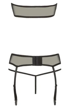 Abierta Fina Suspender Set with Rhinestones (L, XL)