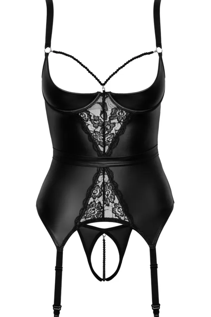 Abierta Fina Suspender Shirt and Thong