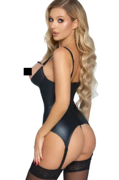Abierta Fina Suspender Shirt and Thong