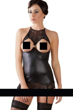 Abierta Fina Wetlook Lingerie Dress