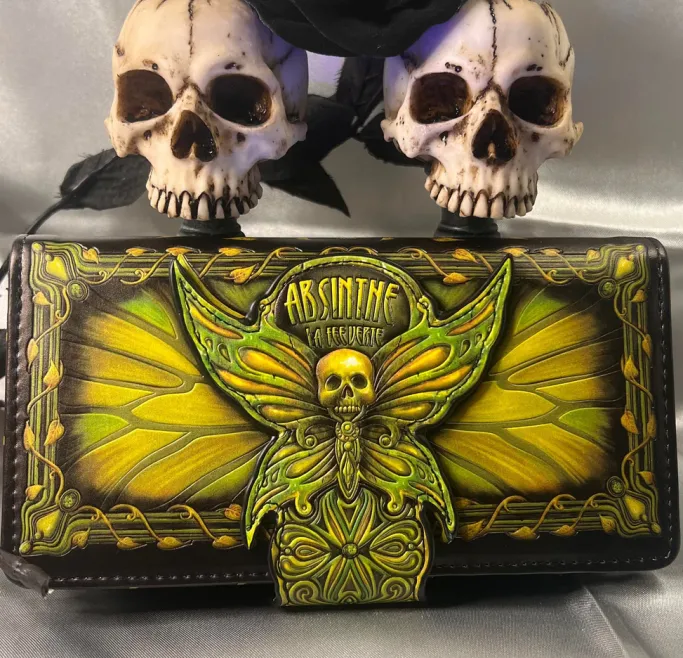 Nemesis Now Absinthe La Fee Verte Embossed Purse