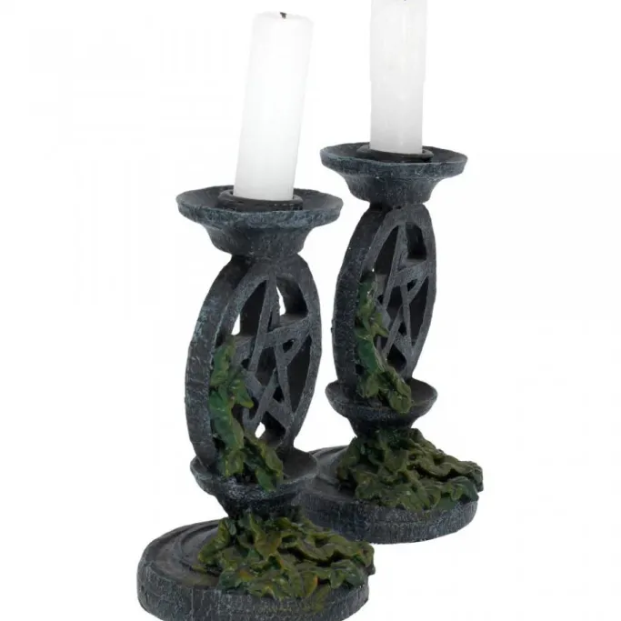 Nemesis Now Aged Pentagram Candlesticks