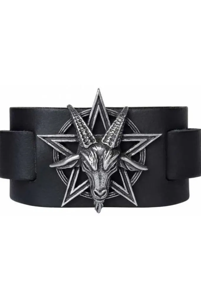 Alchemy Gothic Alchemy Baphomet Leather Wriststrap