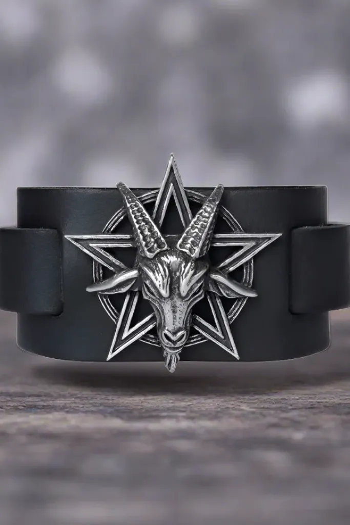 Alchemy Gothic Alchemy Baphomet Leather Wriststrap