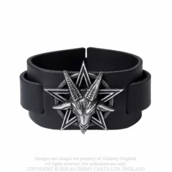 Alchemy Gothic Alchemy Baphomet Leather Wriststrap