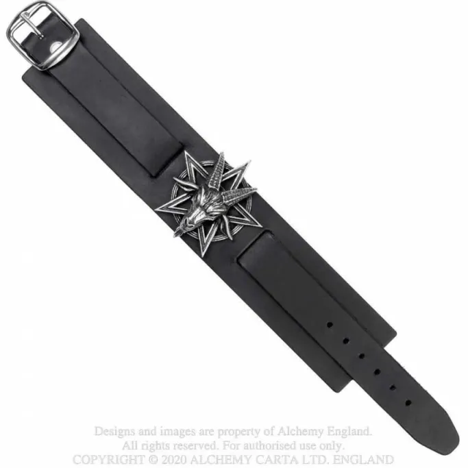 Alchemy Gothic Alchemy Baphomet Leather Wriststrap