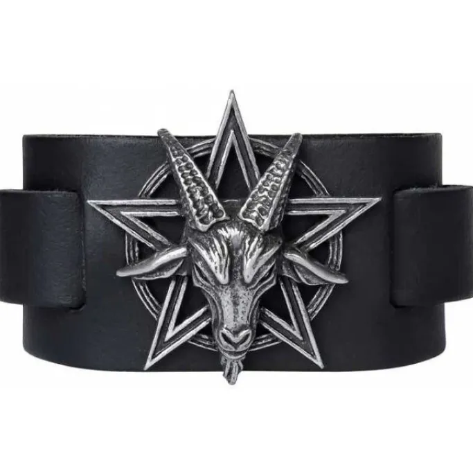 Alchemy Gothic Alchemy Baphomet Leather Wriststrap