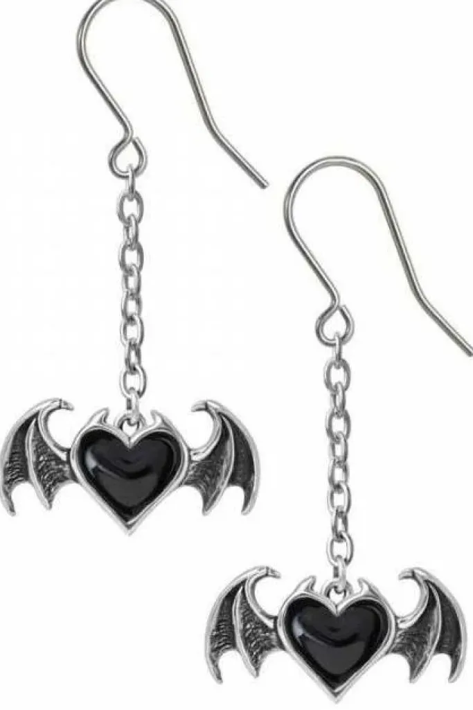 Alchemy Gothic Alchemy Bat Blacksoul Earrings