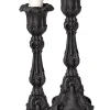 Alchemy Gothic Alchemy Black Baroque Candlesticks Pair