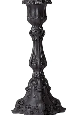 Alchemy Gothic Alchemy Black Baroque Candlesticks Pair