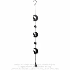 Alchemy Gothic Alchemy Black Cat and Moon Wind Chime