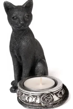 Alchemy Gothic Alchemy Black Cat T-Light Holder