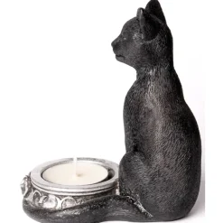 Alchemy Gothic Alchemy Black Cat T-Light Holder