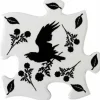 Alchemy Gothic Alchemy Black Raven and Rose Jigsaw Coasters