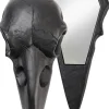 Alchemy Gothic Alchemy Black Raven Skull Hand Mirror