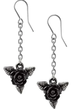 Alchemy Gothic Alchemy Black Rose Droppers Earrings