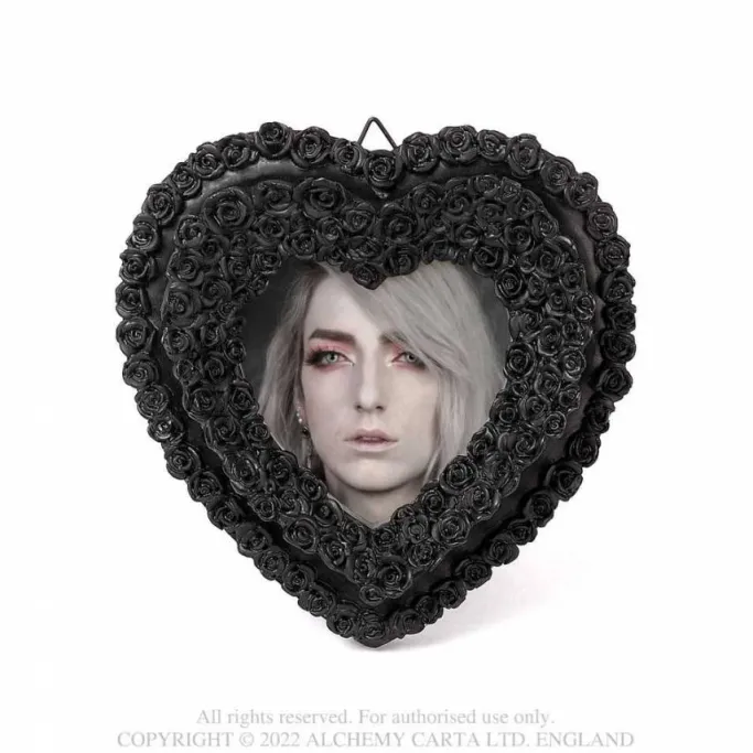 Alchemy Gothic Alchemy Black Rose Heart Photo Frame