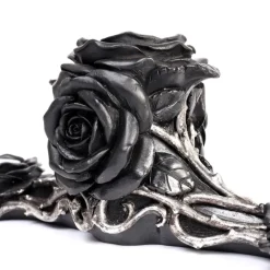 Alchemy Gothic Alchemy Black Rose Triple T-Light Holder