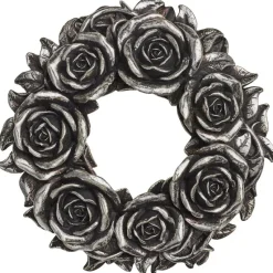 Alchemy Gothic Alchemy Black Rose Wreath Wall Plaque V65