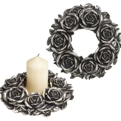 Alchemy Gothic Alchemy Black Rose Wreath Wall Plaque V65