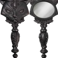 Alchemy Gothic Alchemy Black Sacred Cat Hand Mirror