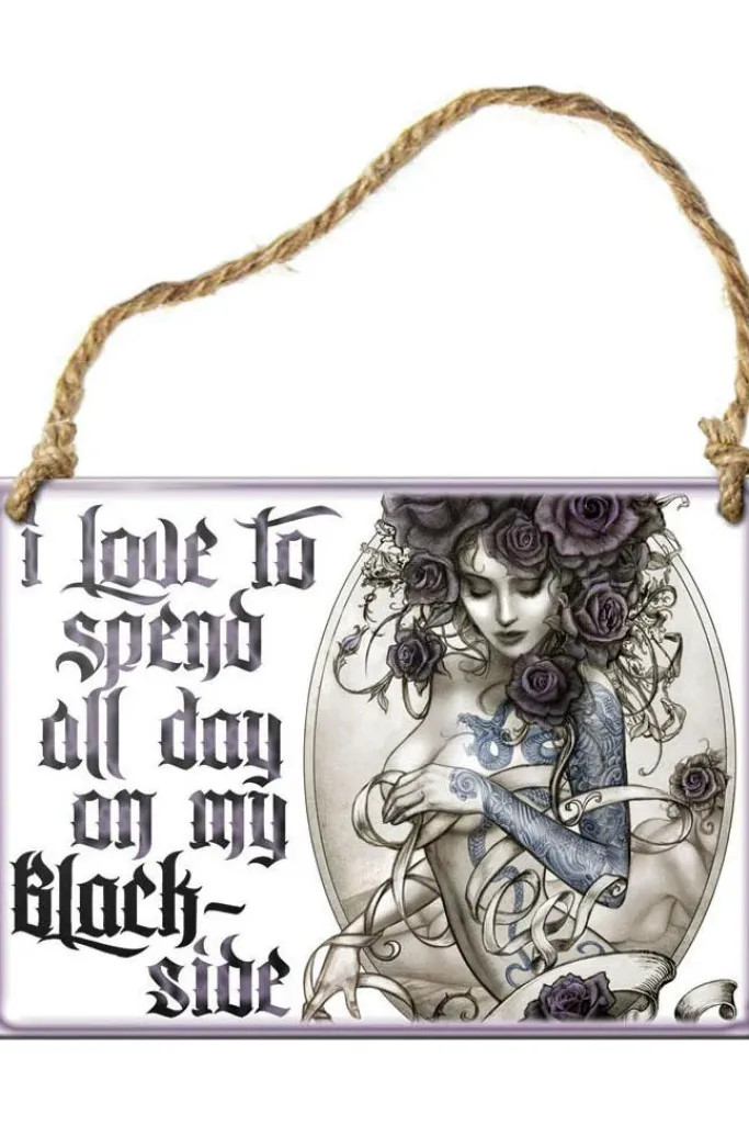 Alchemy Gothic Alchemy Black Side Steel Hanging Plaque