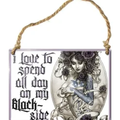 Alchemy Gothic Alchemy Black Side Steel Hanging Plaque