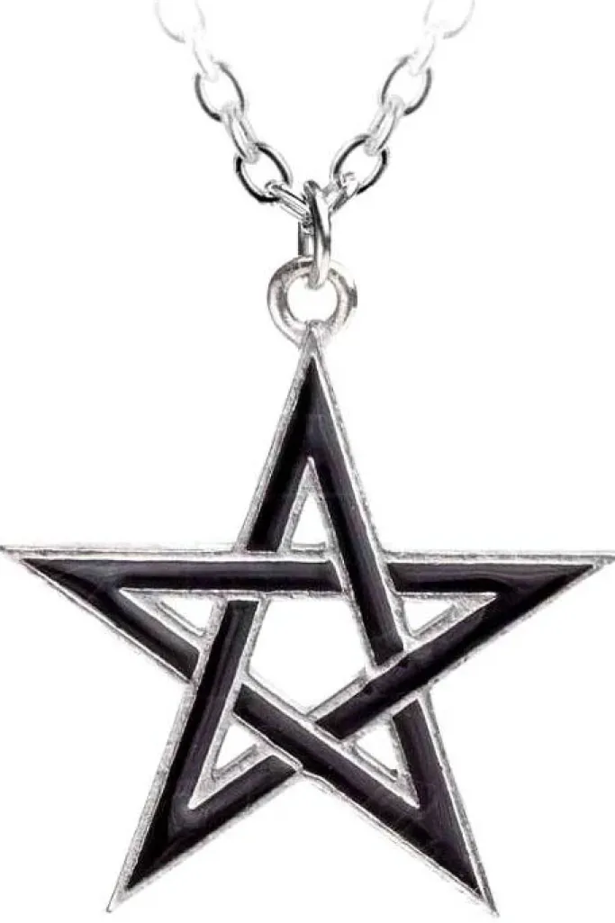 Alchemy Gothic Alchemy Black Star Pentagram Pendant