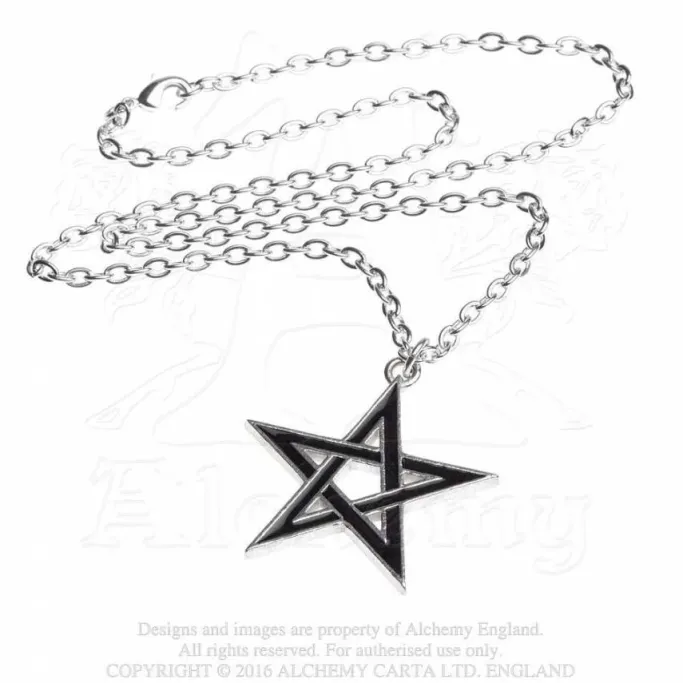 Alchemy Gothic Alchemy Black Star Pentagram Pendant