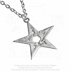 Alchemy Gothic Alchemy Black Star Pentagram Pendant