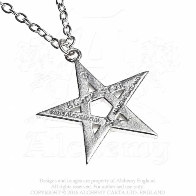 Alchemy Gothic Alchemy Black Star Pentagram Pendant