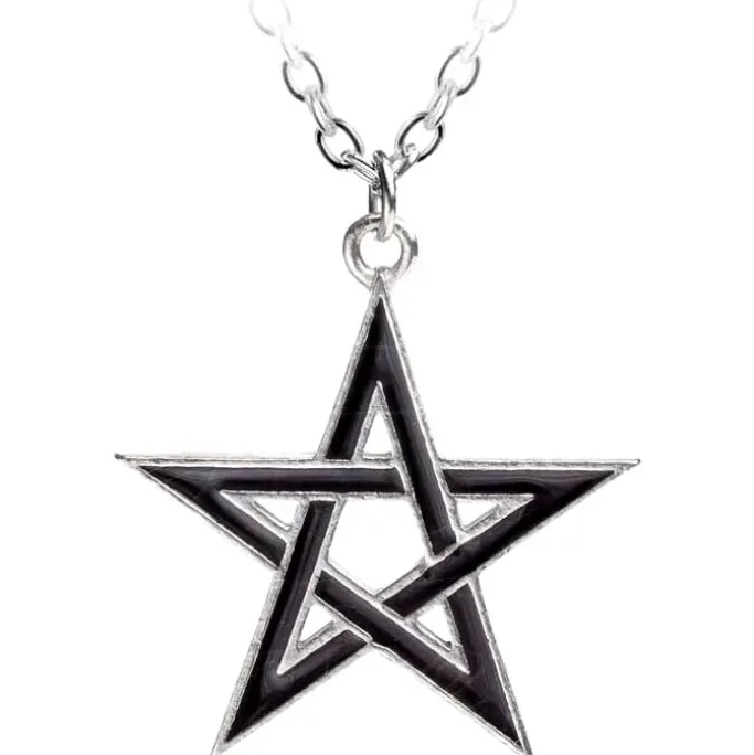 Alchemy Gothic Alchemy Black Star Pentagram Pendant