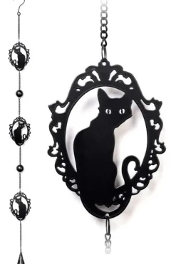 Alchemy Gothic Alchemy Cat Silhouette Wind Chime