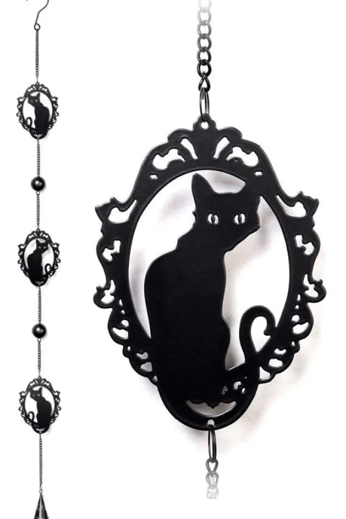 Alchemy Gothic Alchemy Cat Silhouette Wind Chime