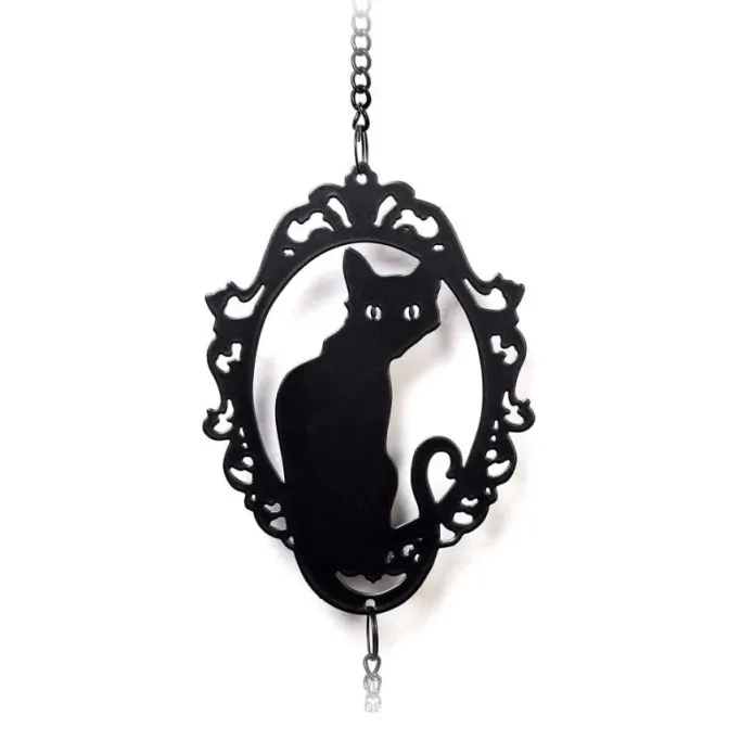 Alchemy Gothic Alchemy Cat Silhouette Wind Chime