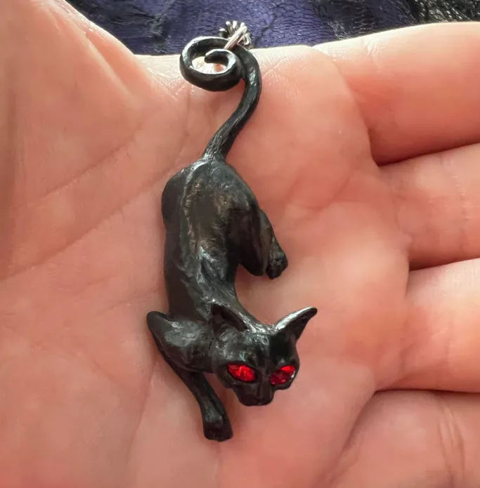 Alchemy Gothic Alchemy Cat Sith Pendant